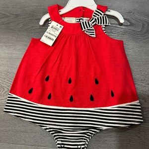 Little Me Watermelon Sunsuit NWT